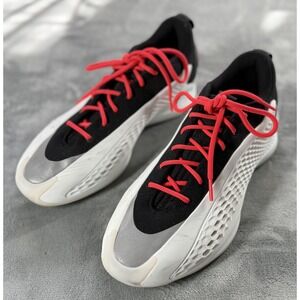 Adidas Tennis Shoes Mens Size‎ 10 Black White Red Low Top Mesh Herringbone Grip